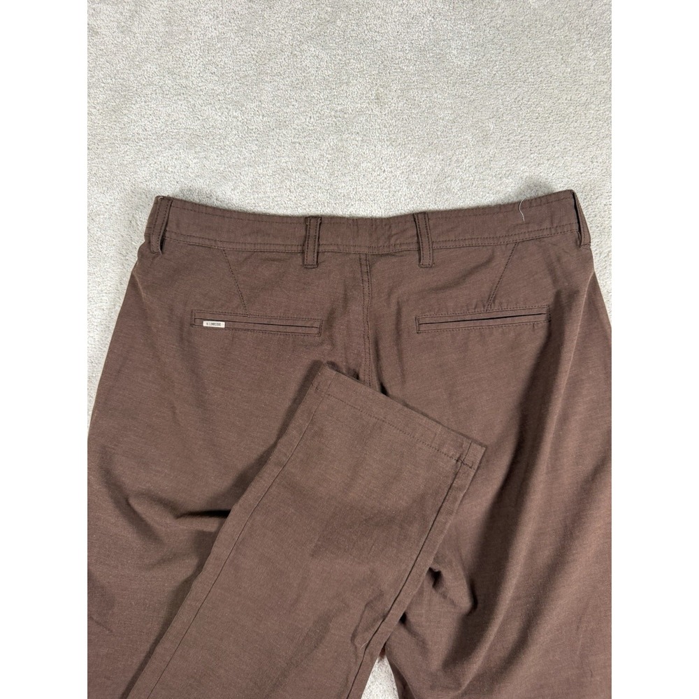 Linksoul Pants Men's 32x32 Brown Flat Front Performance Chino Lightweight Golf